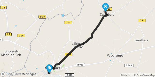 Itinéraire vers Montmirail