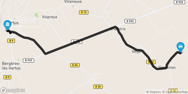 Itinéraire vers Vertus