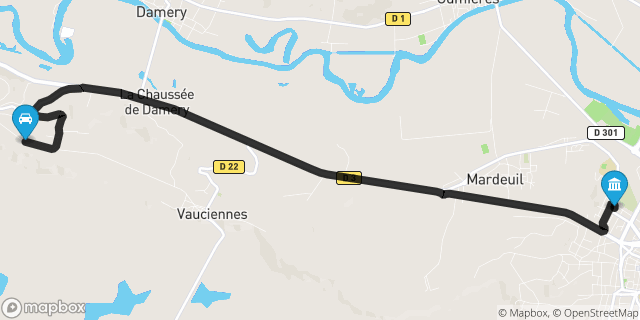 Itinéraire vers Épernay