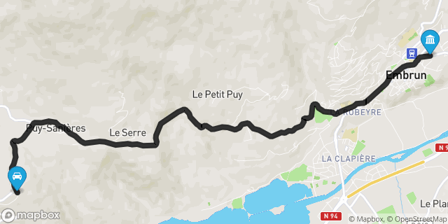 Itinéraire vers Embrun