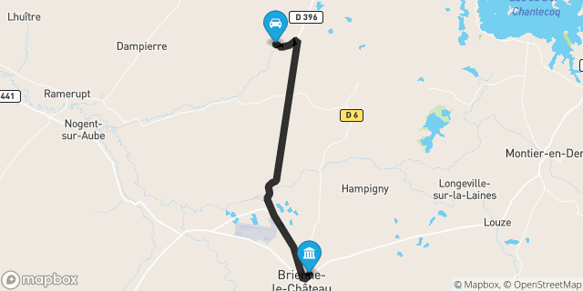 Itinéraire vers Brienne-le-Château
