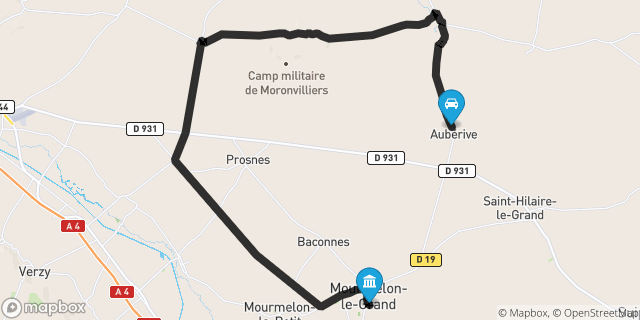 Itinéraire vers Mourmelon-le-Grand