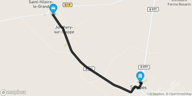 Itinéraire vers Suippes