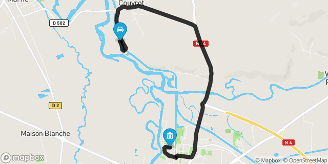 Itinéraire vers Vitry-le-François