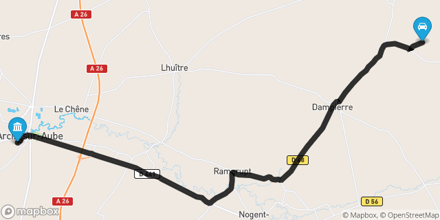 Itinéraire vers Arcis-sur-Aube
