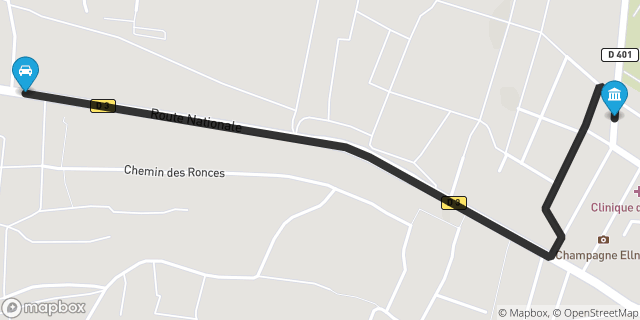 Itinéraire vers Épernay