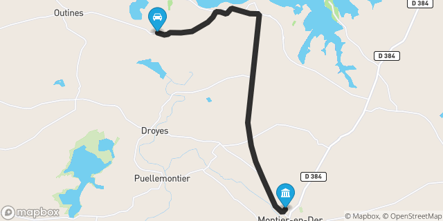 Itinéraire vers Montier-en-Der
