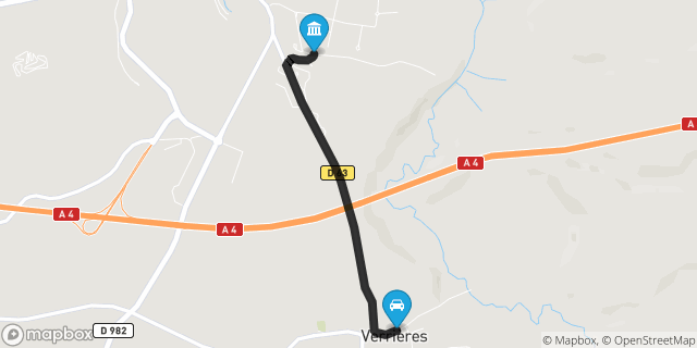 Itinéraire vers Sainte-Menehould