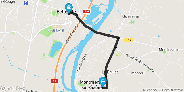 Itinéraire vers Belleville
