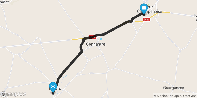 Itinéraire vers Fère-Champenoise