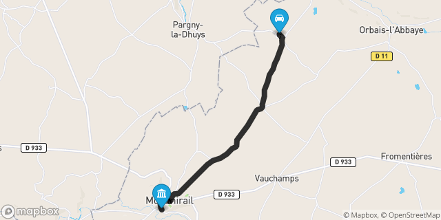 Itinéraire vers Montmirail
