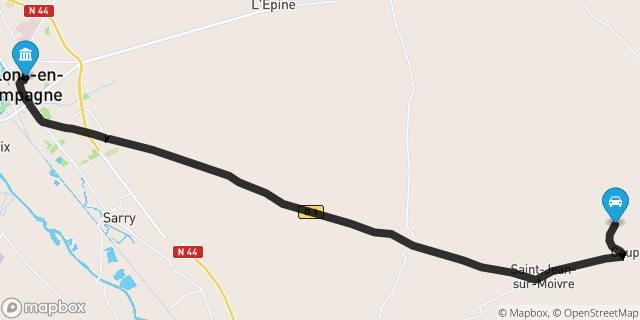Itinéraire vers Châlons-en-Champagne