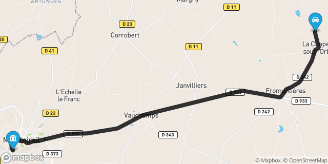Itinéraire vers Montmirail