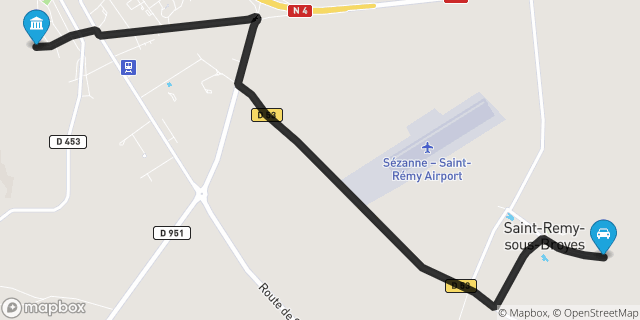 Itinéraire vers Sézanne