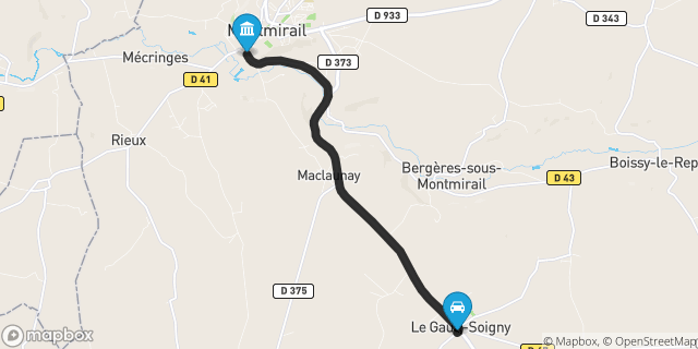 Itinéraire vers Montmirail