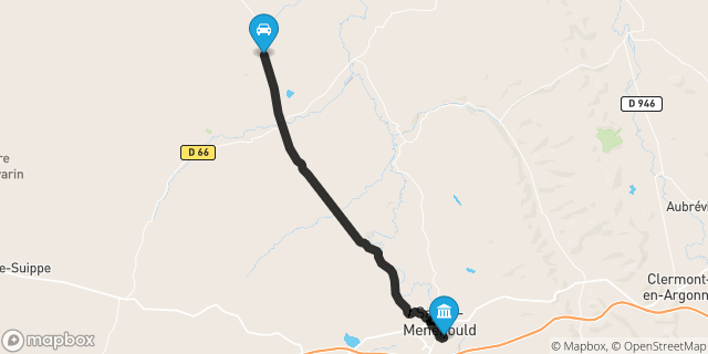 Itinéraire vers Sainte-Menehould