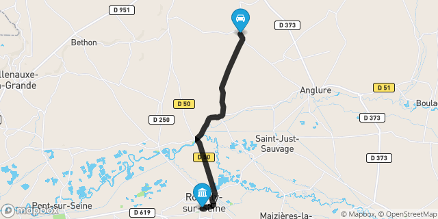 Itinéraire vers Romilly-sur-Seine
