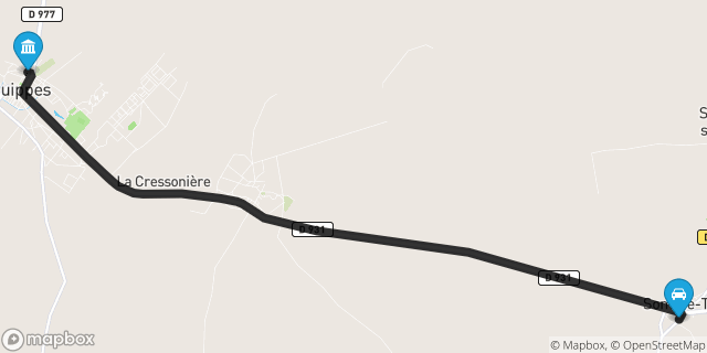 Itinéraire vers Suippes