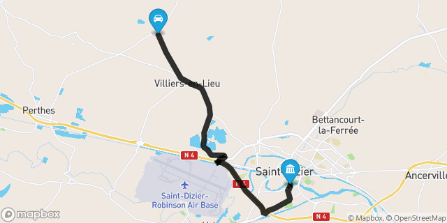 Itinéraire vers Saint-Dizier