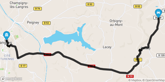 Itinéraire vers Langres
