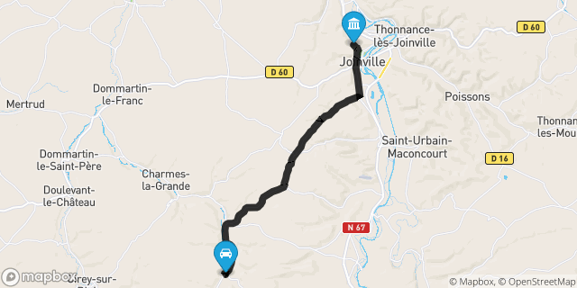 Itinéraire vers Joinville