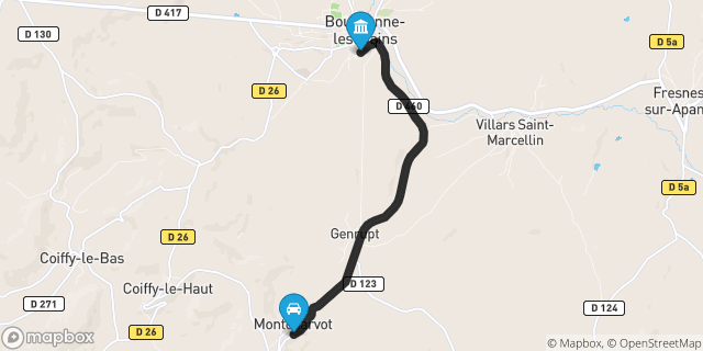 Itinéraire vers Bourbonne-les-Bains