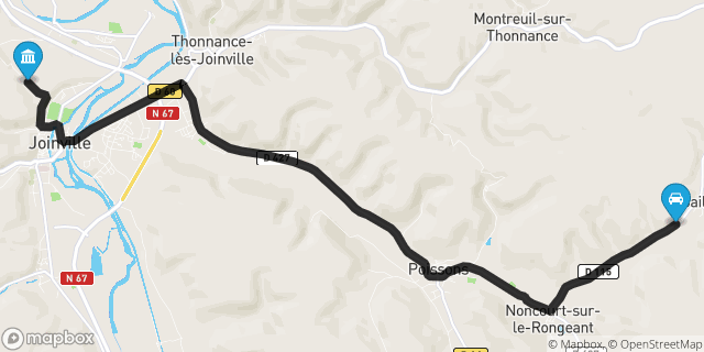 Itinéraire vers Joinville