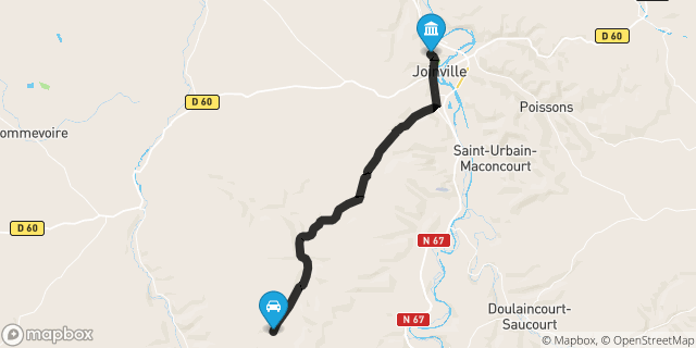Itinéraire vers Joinville