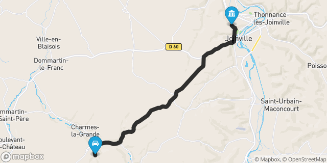 Itinéraire vers Joinville