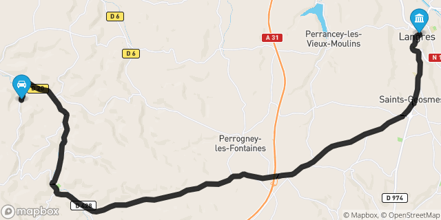 Itinéraire vers Langres