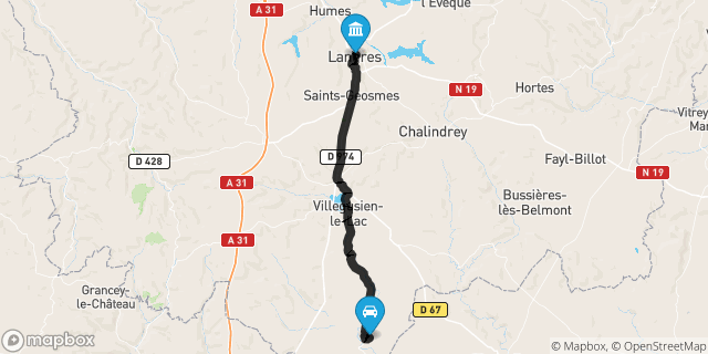 Itinéraire vers Langres