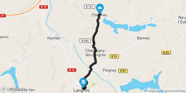Itinéraire vers Langres