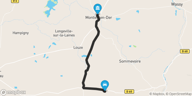 Itinéraire vers Montier-en-Der
