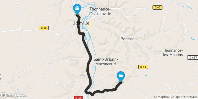 Itinéraire vers Joinville