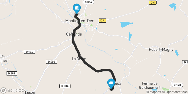 Itinéraire vers Montier-en-Der