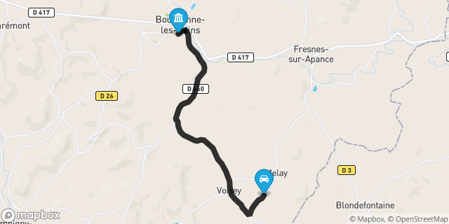 Itinéraire vers Bourbonne-les-Bains