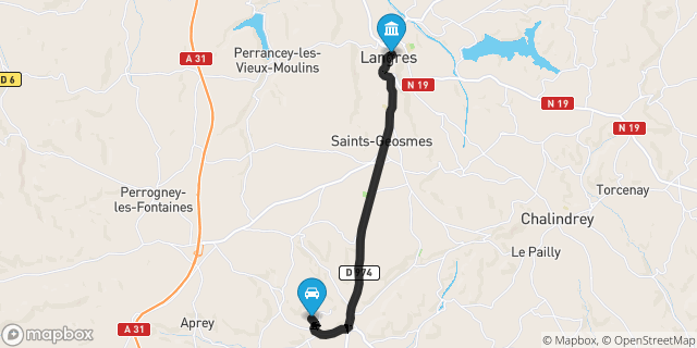 Itinéraire vers Langres