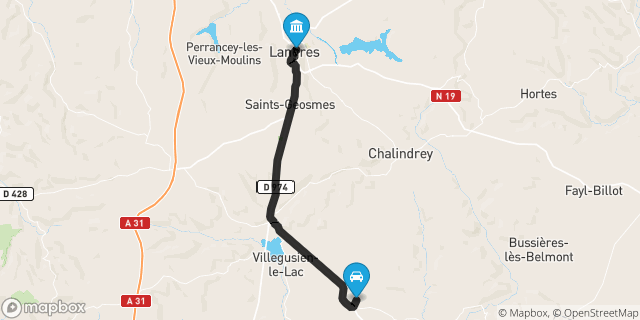 Itinéraire vers Langres