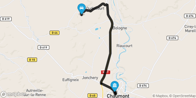 Itinéraire vers Chaumont