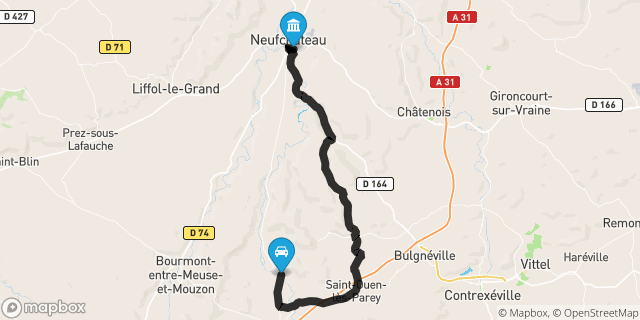 Itinéraire vers Neufchâteau