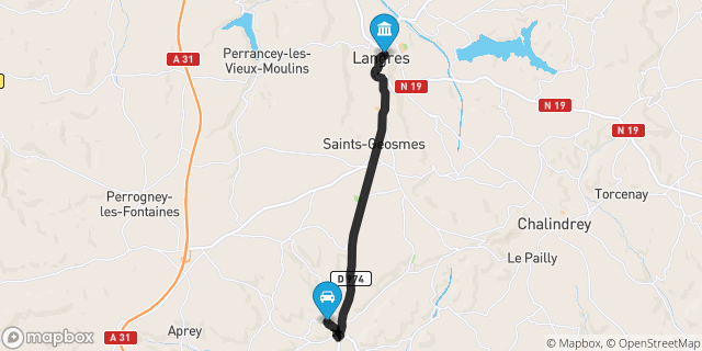 Itinéraire vers Langres