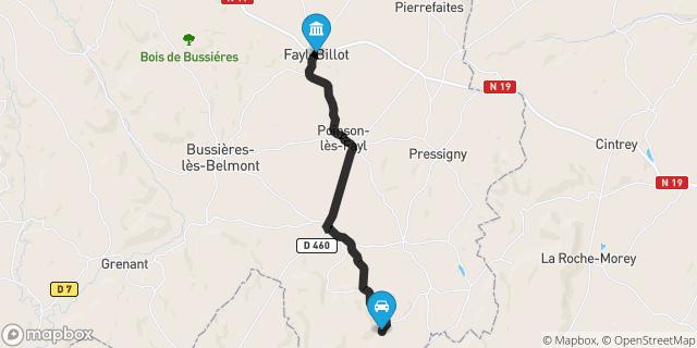 Itinéraire vers Fayl-Billot