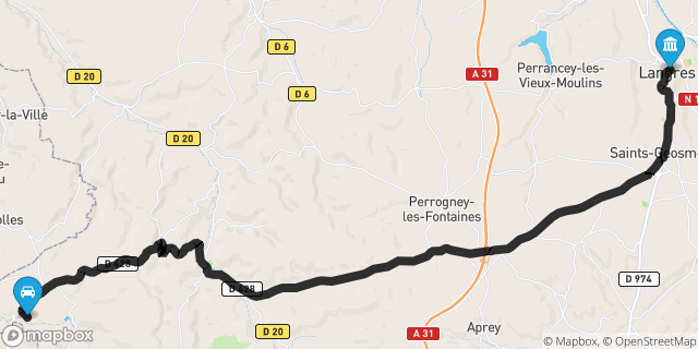 Itinéraire vers Langres