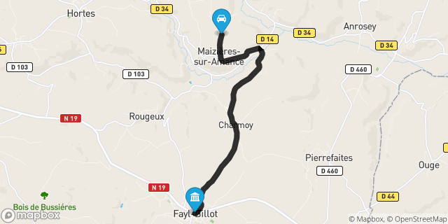 Itinéraire vers Fayl-Billot