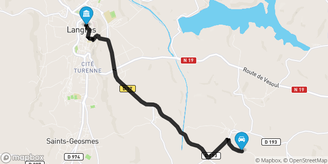 Itinéraire vers Langres