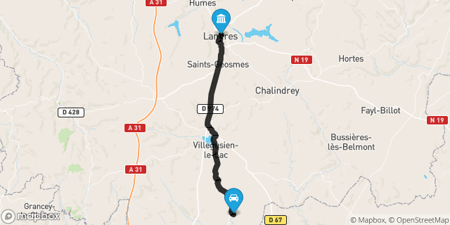 Itinéraire vers Langres
