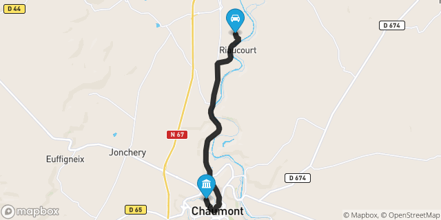 Itinéraire vers Chaumont