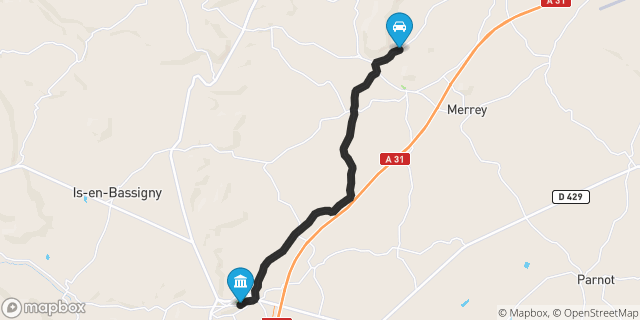 Itinéraire vers Val-de-Meuse