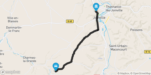 Itinéraire vers Joinville