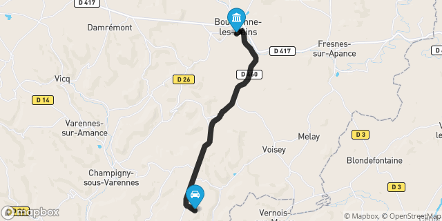 Itinéraire vers Bourbonne-les-Bains